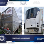 Aseguran caja refrigerada robada en la capital potosina