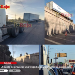 A punto de provocar una tragedia: caja de tráiler se desprende en puente de La Virgen
