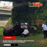 Otro susto en el Río Santiago: vehículo termina volcado bajo el puente Carlo Magno