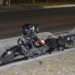 Motociclista lesionado al sufrir percance
