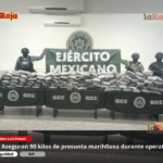 Aseguran 90 kilos de presunta marihuana durante operativo
