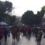 Entre lluvia y truenos, concheros mantienen viva su devoción 