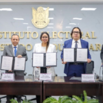 Firman autoridades Convenio de Apoyo y de Colaboración en Materia Electoral 