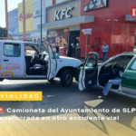 Camioneta del Ayuntamiento de SLP involucrada en otro accidente vial