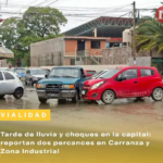 Tarde de lluvia y choques en la capital: reportan dos percances en Carranza y Zona Industrial
